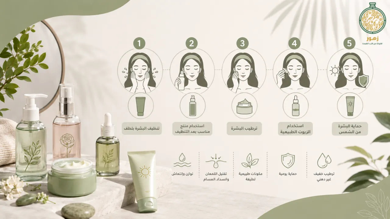 روتين العناية بالبشرة الدهنية في الصيف