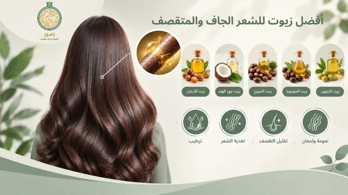 أفضل زيوت للشعر الجاف والمتقصف