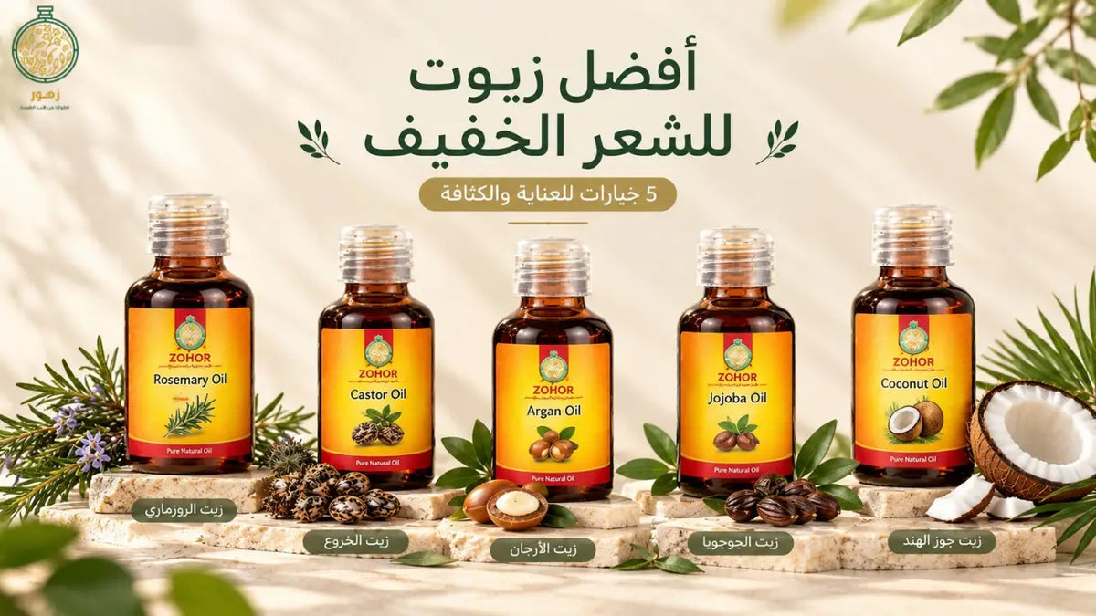 أفضل زيوت للشعر الخفيف