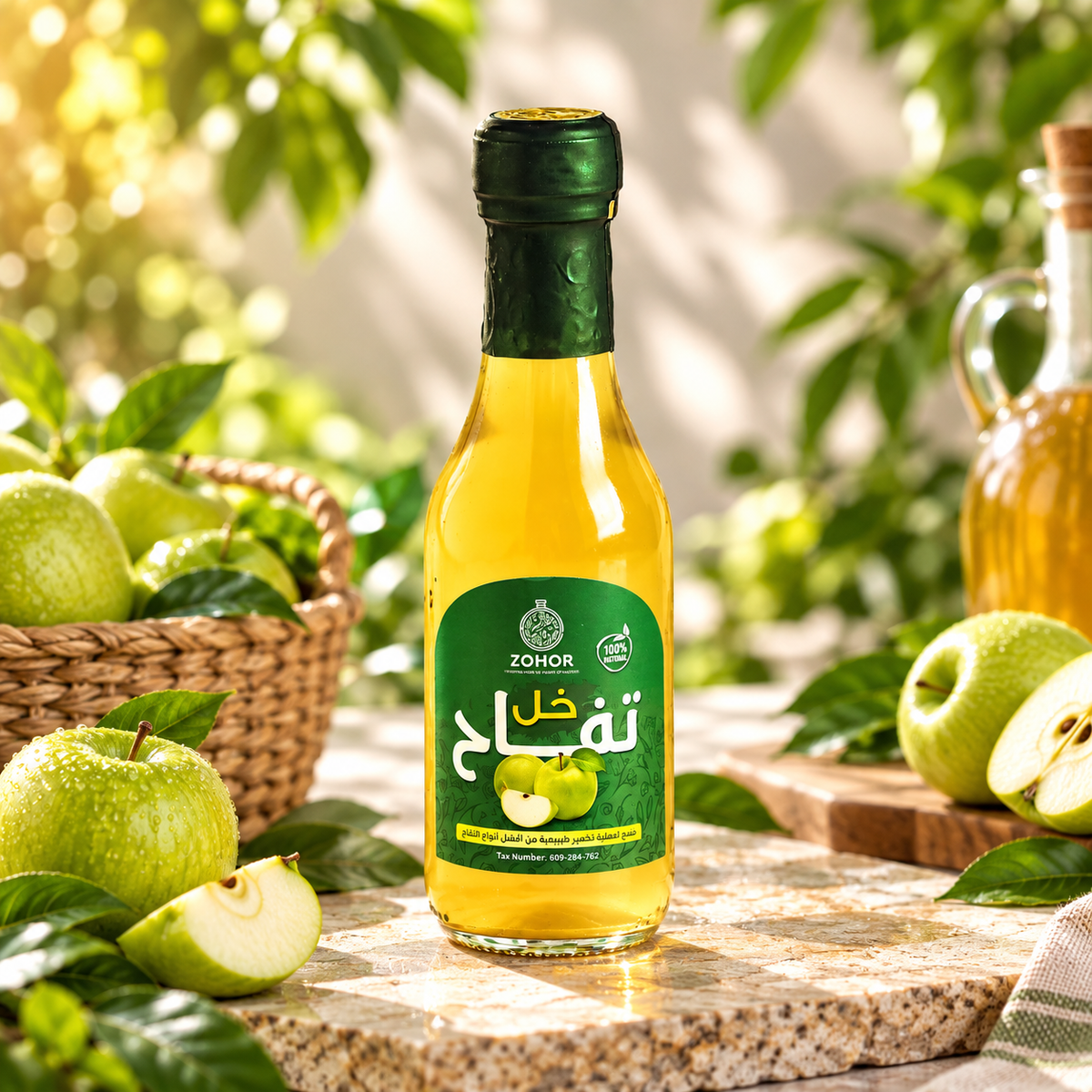 خل تفاح طبيعي